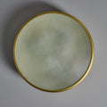 V3483 Large 1960s G.C.M.E. Brass & Textured Glass Flush Mount 16.jpg