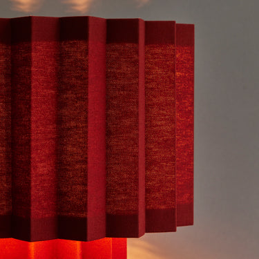 plissé burgundy edition detail lamp shade