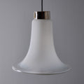 V3474 Medium 1960s Vistosi Model #L261 'Comare' Blown Murano Glass & Metal Suspension Lamp