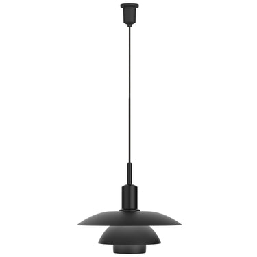 Poul Henningsen 'PH 5/5' pendant lamp for Louis Poulsen two enlighten all black 