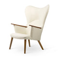 CH78 wegner mama bear chair oiled walnut with hallingdal100 fabric