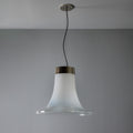 V3473 1960s Vistosi Model #L261 'Comare' Blown Murano Glass & Metal Suspension Lamp Two En