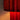 Plisse burgundy edition table lamp lit