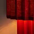 Plisse burgundy edition table lamp lit