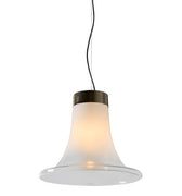 V3473 1960s Vistosi Model #L261 'Comare' Blown Murano Glass & Metal Suspension Lamp Two En