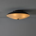V3537 1950s Stilnovo Opaline Glass & Black Metal Ceiling Lamp 1.jpg