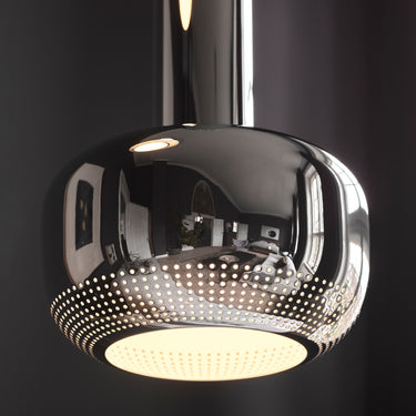 VL56 pendant chrome closeup poulsen two enlighten