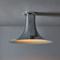 V3461 1960s Chrome 'Tromba' Ceiling Lamp Attributed to Franco Albini for Sirrah 2.jpg