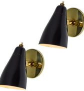V3480 1950s Giuseppe Ostuni Model #101 Articulating Sconces in Black for O-Luce 1b.jpg
