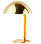 Paavo Tynell 9209 Brass and Rattan Table Lamp for GUBI at Two Enlighten lit