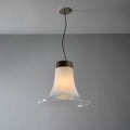 V3473 1960s Vistosi Model #L261 'Comare' Blown Murano Glass & Metal Suspension Lamp Two En