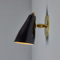 V3480 1950s Giuseppe Ostuni Model #101 Articulating Sconces in Black for O-Luce 11.jpg