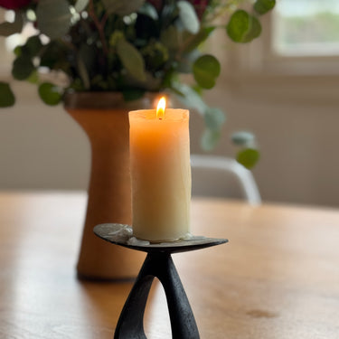 aubock 3470 candleholder side view with candle