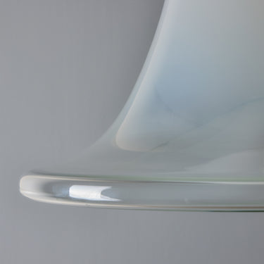 V3473 1960s Vistosi Model #L261 'Comare' Blown Murano Glass & Metal Suspension Lamp Two En