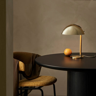 Paavo Tynell 9209 Brass and Rattan Table Lamp GUBI inspiration