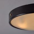 V3495 1960s Stilnovo Perforated Black Metal & Opaline Glass Flush Mounts 12.jpg