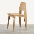 Jean Prouve Chaise Tout bois vitra two enlighten front profile view
