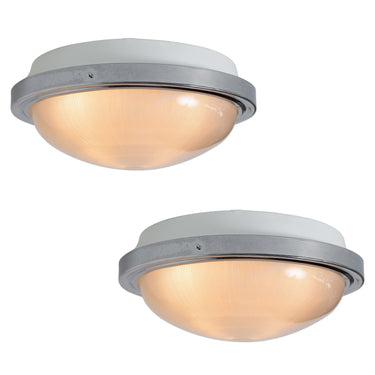SKU V3082-Large 1960s Sergio Mazza Glass and Metal Ceiling or Wall Lamp for Artemide two e