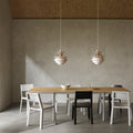 PH Snowball Pendant Poulsen Anniversary edition unlit dining table installation