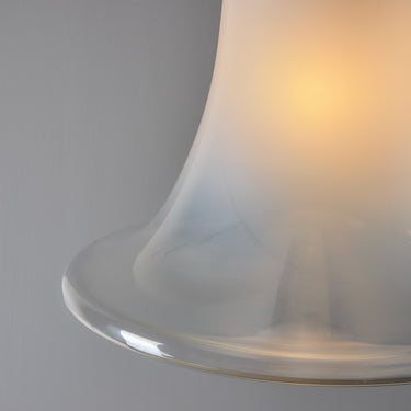 V3473 1960s Vistosi Model #L261 'Comare' Blown Murano Glass & Metal Suspension Lamp Two En