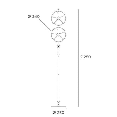 Olivier_Mourgue_Floor_Lamp_Diagram_Dimen