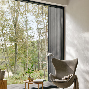 Fritz Hansen Egg Chair in rewool fabric 218 grey two enlighten