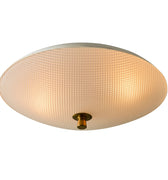 V3465 1950s Glass & Metal Ceiling Lamp Attributed to Oscar Torlasco for Lumi two enlighten