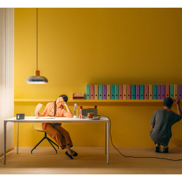 Stilnovo Trepiu pendant light yellow and chrome.jpg