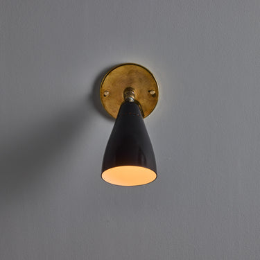 V3467 1950s Giuseppe Ostuni Model #101 Black Articulating Sconce for O-Luce 3.jpg
