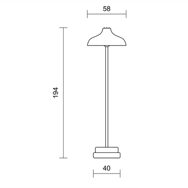 Ignazio Gardella Pagoda Piantina floor lamp dimensions