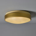 V3483 Large 1960s G.C.M.E. Brass & Textured Glass Flush Mount 2.jpg