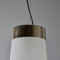 V3473 1960s Vistosi Model #L261 'Comare' Blown Murano Glass & Metal Suspension Lamp Two En