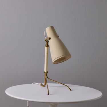 V3492 1950s ASEA Model E 1271 Perforated Metal & Brass Tripod Table Lamp 3.jpg