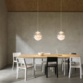 PH Snowball Pendant Poulsen Anniversary editio dining table installation lit