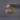 vintage Ceiling light fixture with ribbed glass shade on a gray background