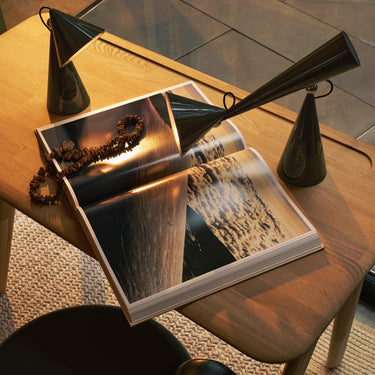 tom dixon slab fumed oak wood desk two enlighten