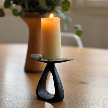 aubock 3470 candleholder side view with candle