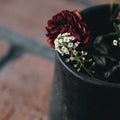 dark brass aubock vase detail shot