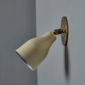V3429 oluce white and brass wall light ostuni profile unlit