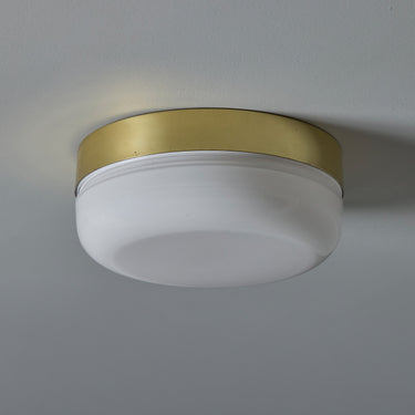V3436 Fagerhults brass and glass ceiling flush mount2.jpg