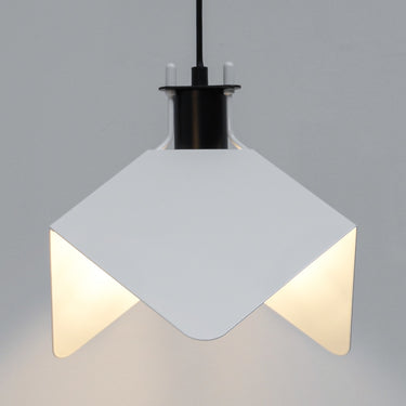 joe columbo triedro white metal pendant stilnovo