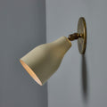 V3429 oluce white and brass wall light ostuni side