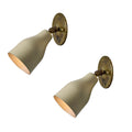 v3429 1950s Giuseppe Ostuni White Metal and Brass Articulating Sconces for Olucepair of 19