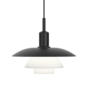 Poul Henningsen 'PH 5/5' pendant lamp for Louis Poulsen two enlighten black and glass