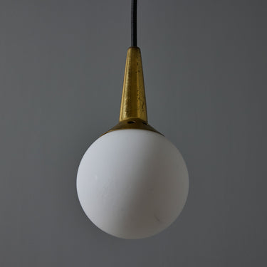 V3439 round glass and brass stilnovo pendant6.jpg