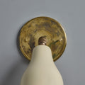 V3429 oluce white and brass wall light ostuni backplate