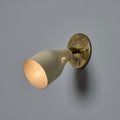 V3429 oluce white and brass wall light ostuni extended lit