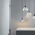 triedro white metal pendant stilnovo set of four