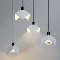 triedro white metal pendant stilnovo detail