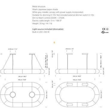 Tekio oval pendant p12 santa and cole dimensions.png